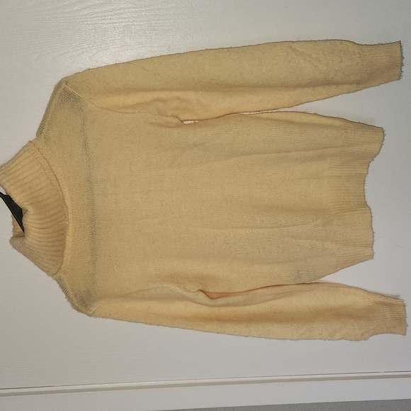 3 for 15 Vintage Katie Collins Turtleneck 100% Acrylic Yellow sweater size S/M - Picture 5 of 7